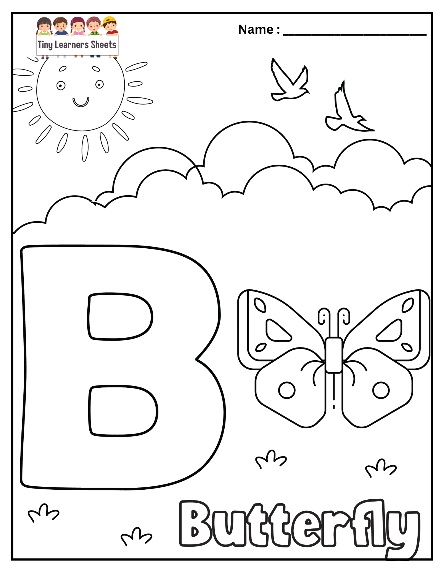 Letter B Coloring Page